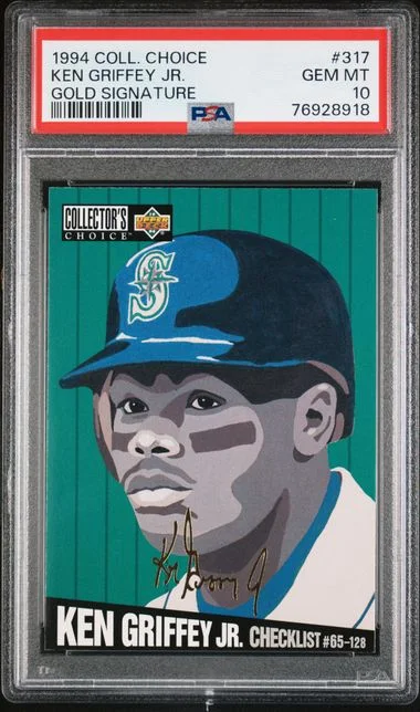 1994 Collector's Choice Ken Griffey Jr. Gold Signature #317 card image