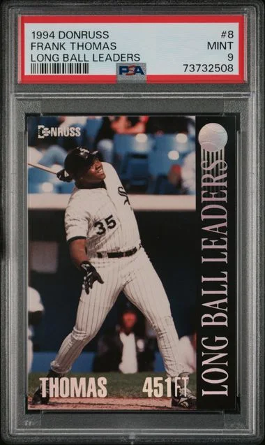 1994 Donruss Frank Thomas Long Ball Leaders #8 card image