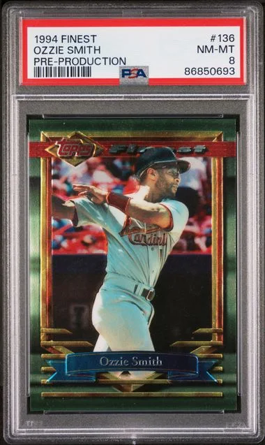 1994 Finest Ozzie Smith Pre-Production #136 card image