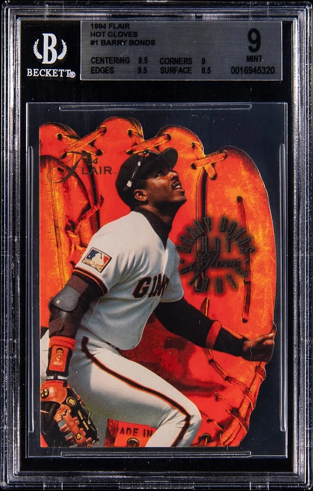 1994 Flair Barry Bonds Hot Gloves #1 card image