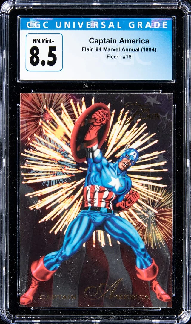 1994 Flair Captain America Marvel Annual Fleer #16 card image