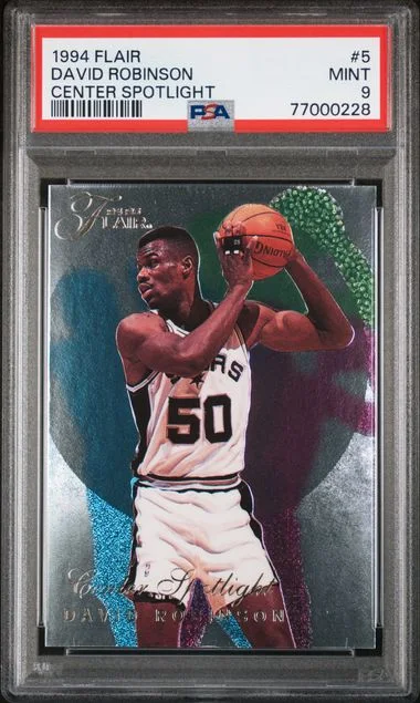 1994 Flair David Robinson Center Spotlight #5 card image