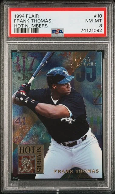 1994 Flair Frank Thomas Hot Numbers #10 card image