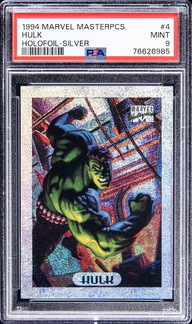 1994 Fleer Hulk Marvel Masterpieces Silver Holofoil #4 card image
