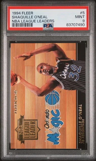 1994 Fleer Shaquille O'Neal NBA League Leaders NBA League Leaders #5 card image