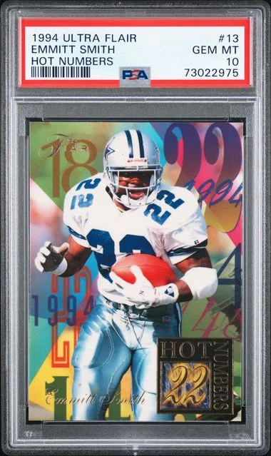 1994 Fleer Ultra Emmitt Smith Flair Hot Numbers #13 card image