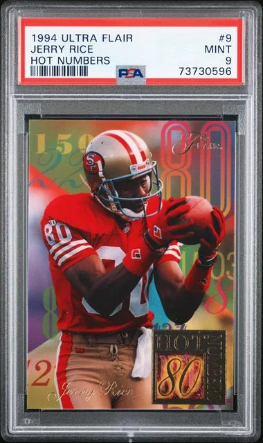 1994 Fleer Ultra Jerry Rice Flair Hot Numbers #9 card image