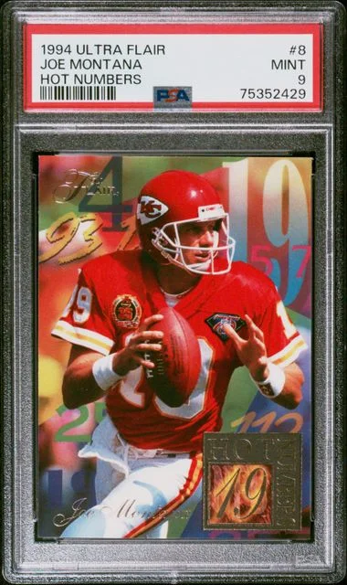 1994 Fleer Ultra Joe Montana Flair Hot Numbers #8 card image