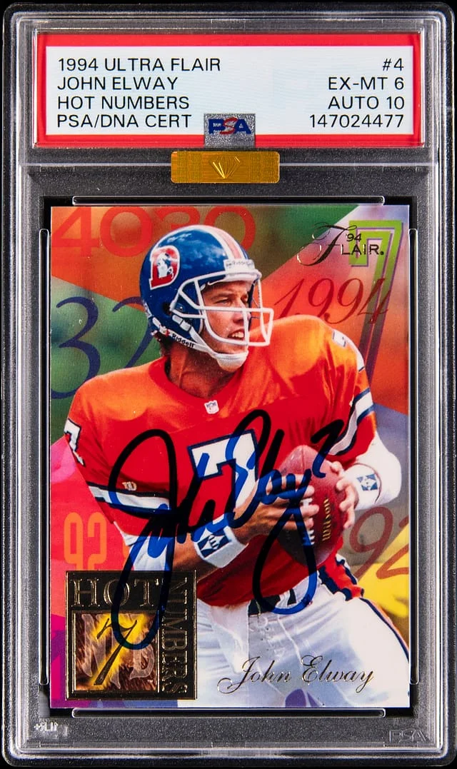 1994 Fleer Ultra John Elway Flair Hot Numbers #4 card image