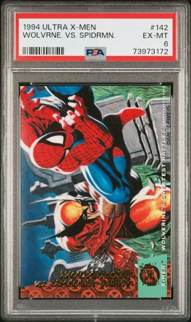 1994 Fleer Ultra X-Men Wolverine vs. Spider-Man #142 card image