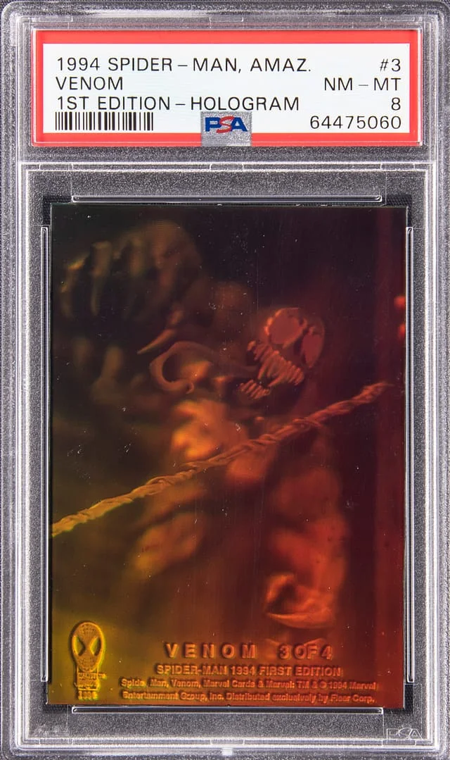1994 Fleer Vemon 1st Edition Hologram Amazing Spider-Man #3 card image