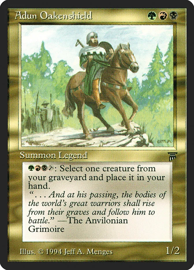 1994 Legends Adun Oakenshield rare #216 unlisted card image
