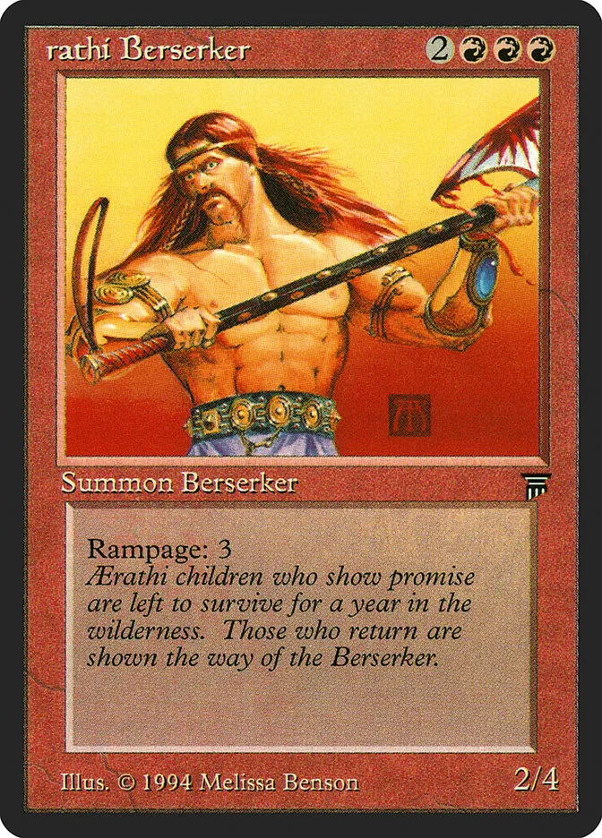 1994 Legends Aerathi Berserker uncommon #131 unlisted card image