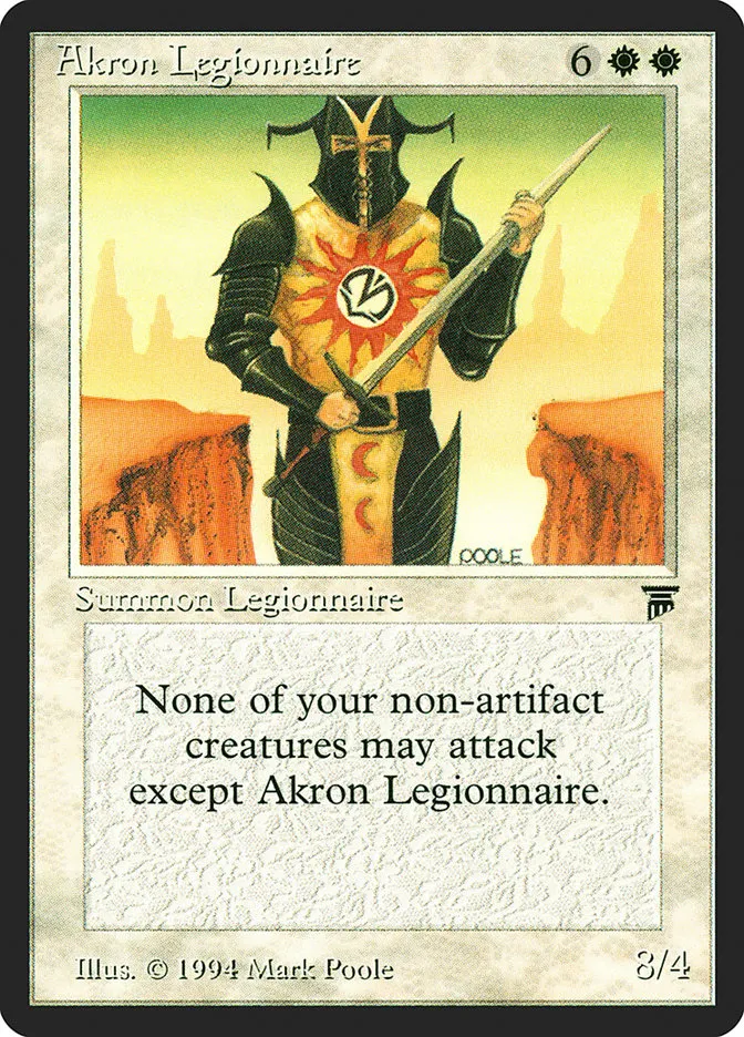 1994 Legends Akron Legionnaire rare #1 unlisted card image