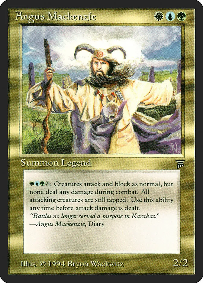 1994 Legends Angus Mackenzie rare #217 unlisted card image