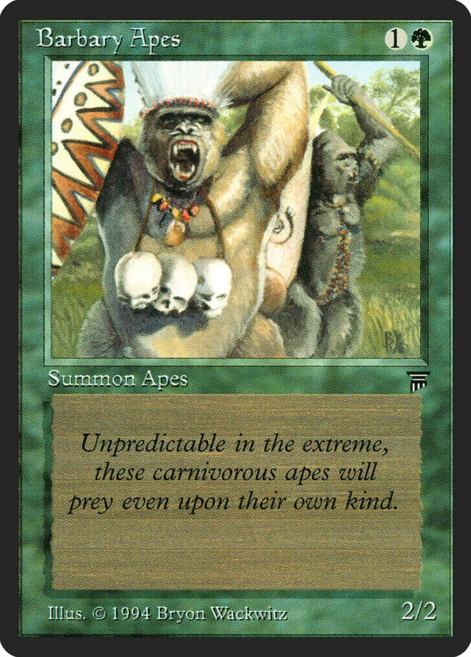 1994 Legends Barbary Apes common #176 unlisted card image