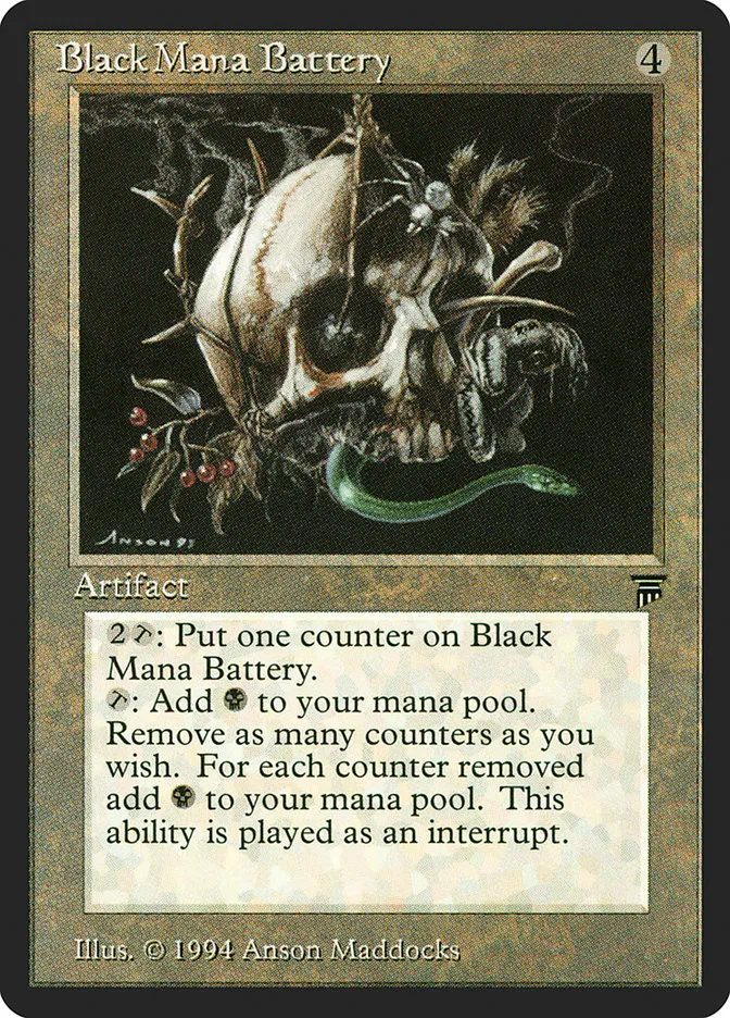 1994 Legends Black Mana Battery uncommon #274 unlisted card image
