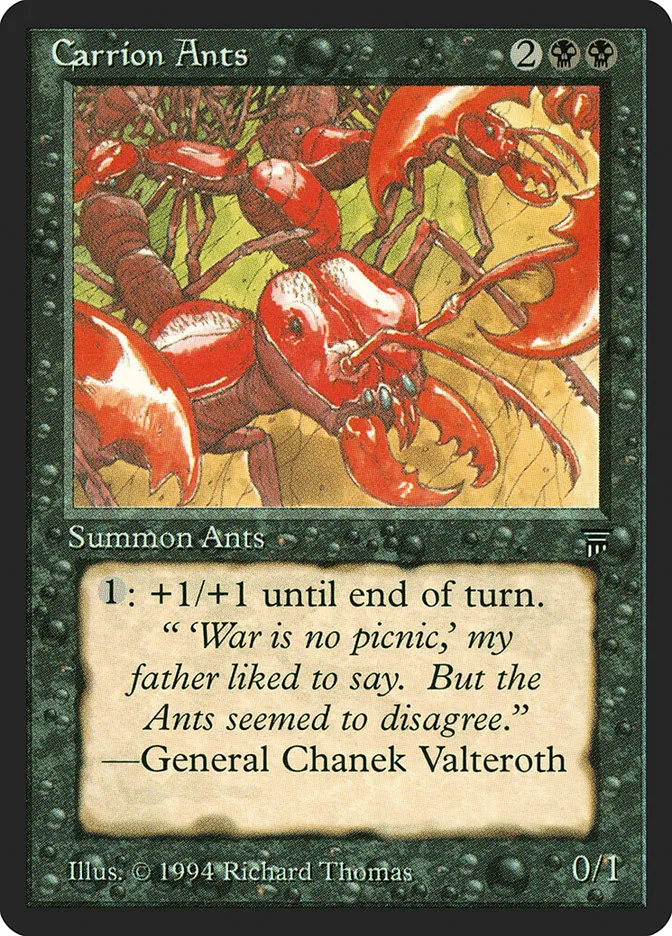 1994 Legends Carrion Ants rare #90 unlisted card image