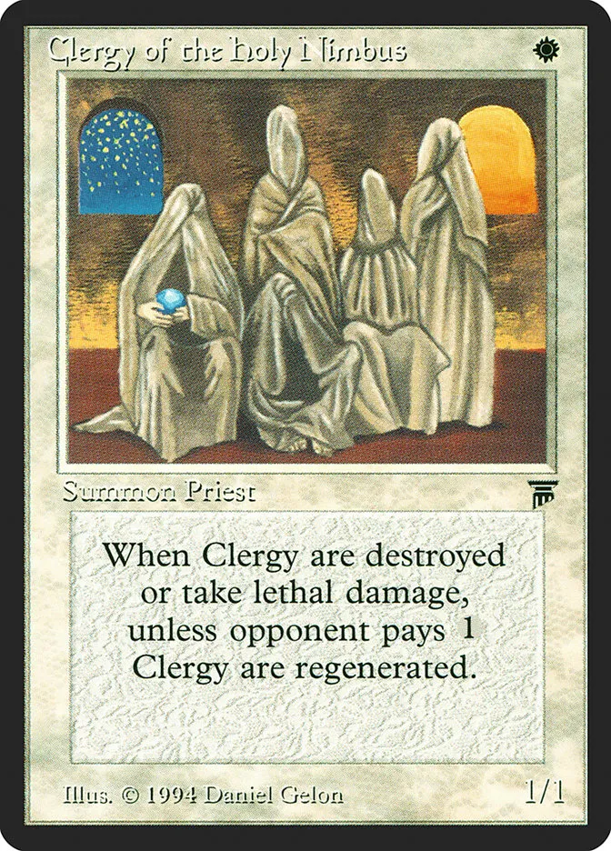 1994 Legends Clergy of the Holy Nimbus common #6 unlisted card image