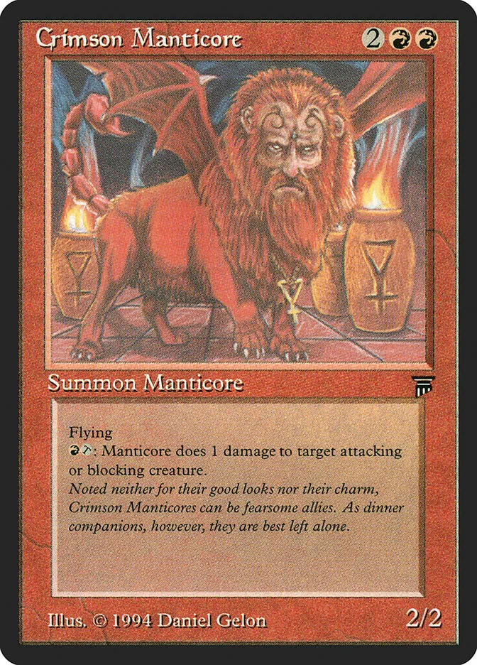1994 Legends Crimson Manticore rare #140 unlisted card image