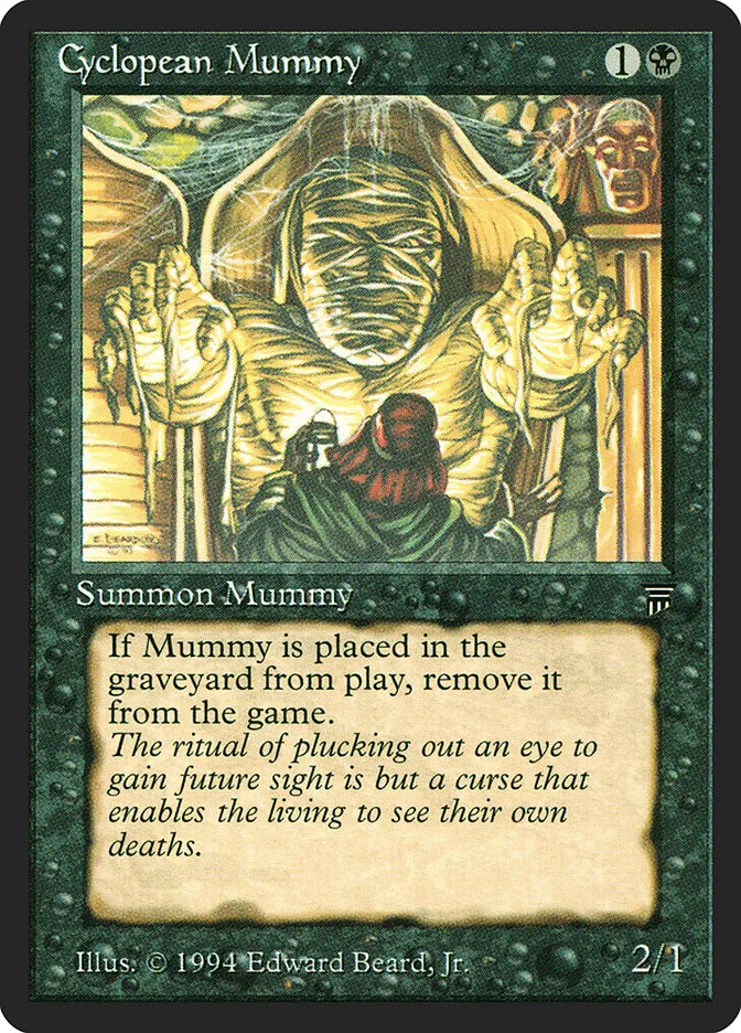 1994 Legends Cyclopean Mummy common #93 unlisted card image