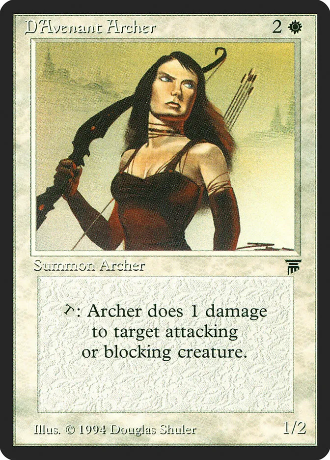 1994 Legends D'Avenant Archer common #7 unlisted card image