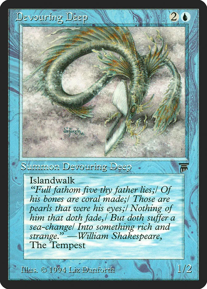1994 Legends Devouring Deep common #50 unlisted card image