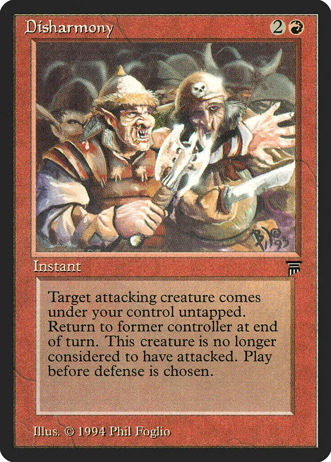 1994 Legends Disharmony rare #142 unlisted card image