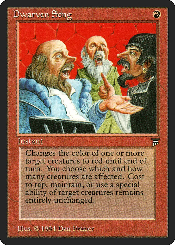 1994 Legends Dwarven Song uncommon #143 unlisted card image