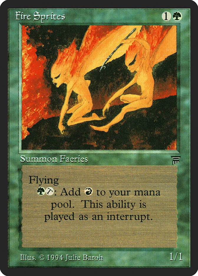 1994 Legends Fire Sprites common #186 unlisted card image