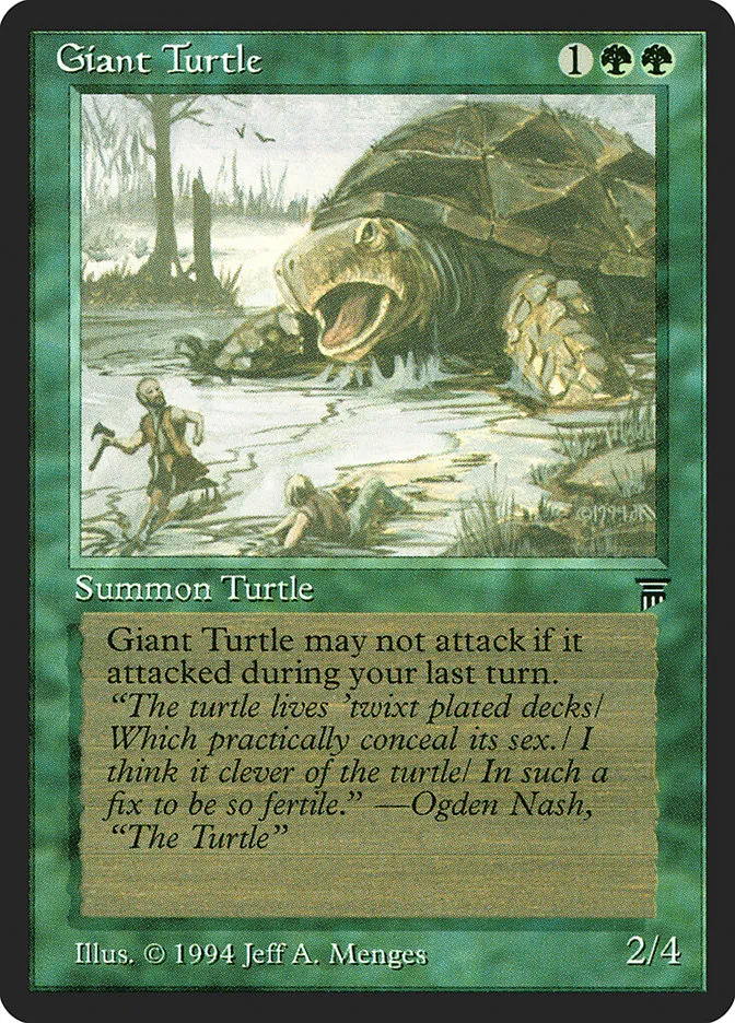1994 Legends Giant Turtle common #188 unlisted card image