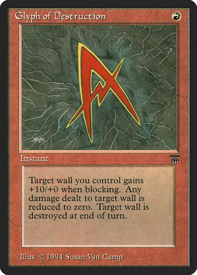 1994 Legends Glyph of Destruction common #150 unlisted card image