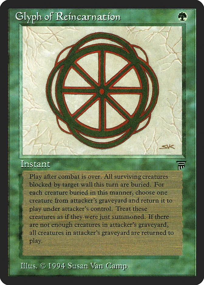 1994 Legends Glyph of Reincarnation common #189 unlisted card image