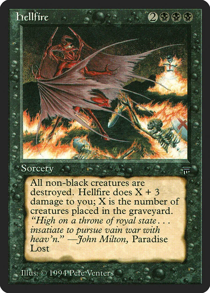 1994 Legends Hellfire rare #105 unlisted card image