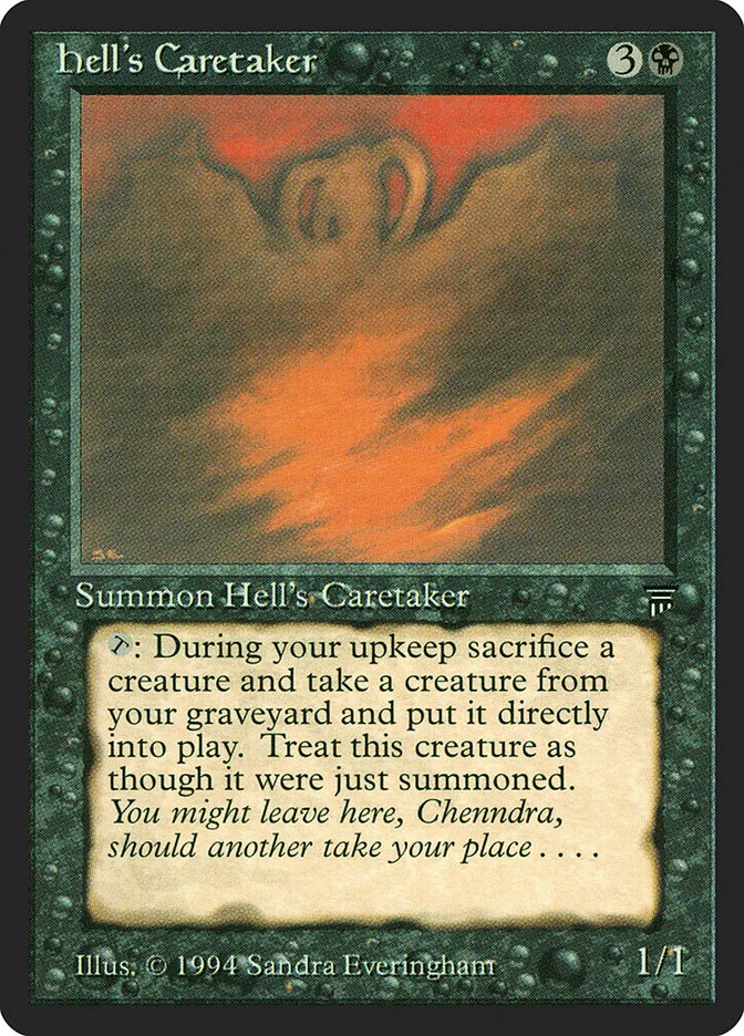1994 Legends Hell's Caretaker rare #104 unlisted card image
