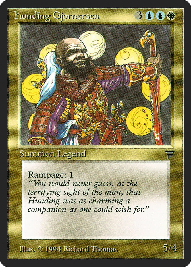 1994 Legends Hunding Gjornersen uncommon #231 unlisted card image