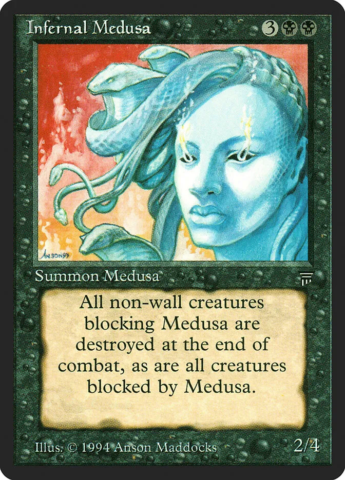 1994 Legends Infernal Medusa uncommon #108 unlisted card image