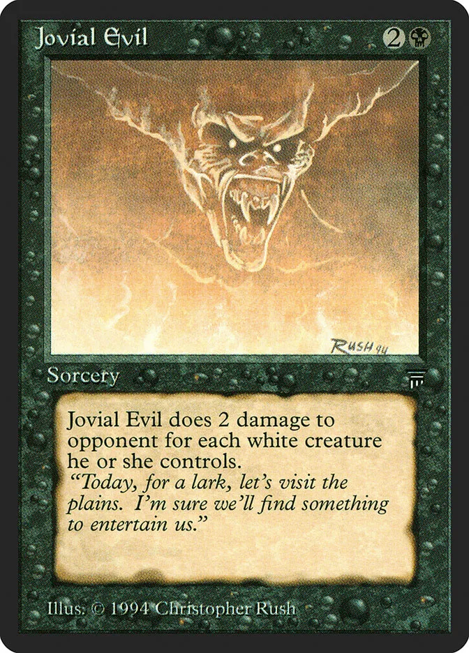 1994 Legends Jovial Evil rare #109 unlisted card image
