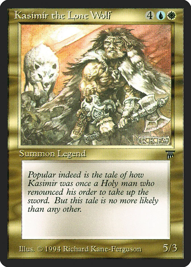 1994 Legends Kasimir the Lone Wolf uncommon #237 unlisted card image