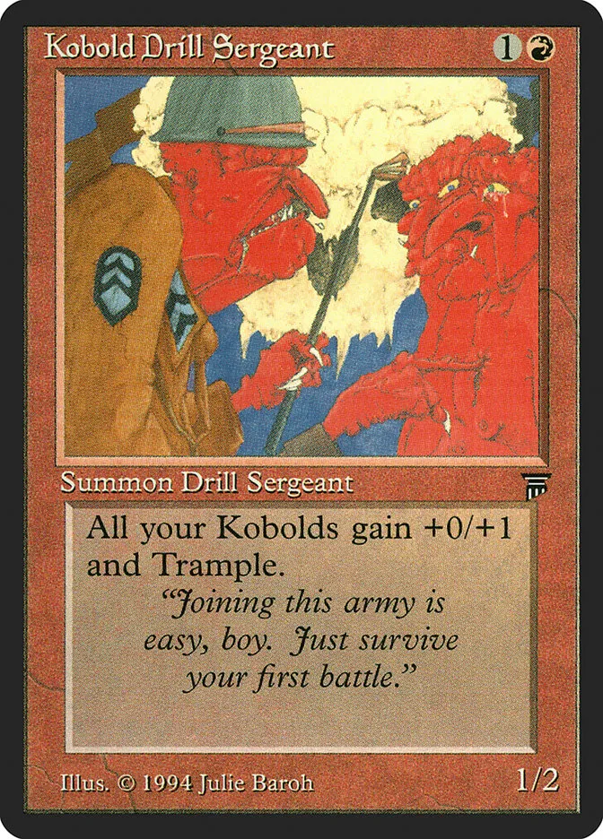 1994 Legends Kobold Drill Sergeant uncommon #154 unlisted card image