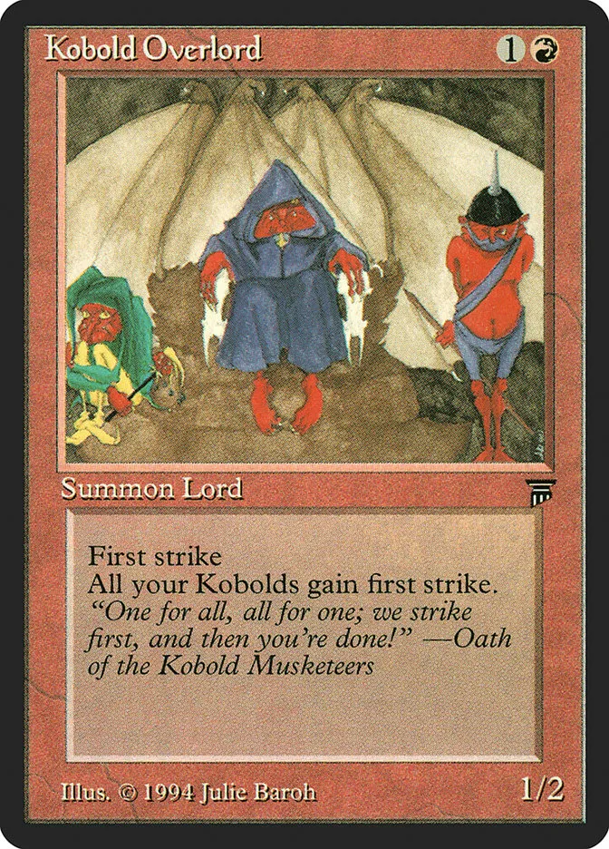 1994 Legends Kobold Overlord rare #155 unlisted card image