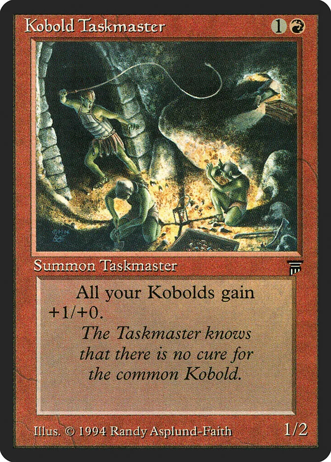1994 Legends Kobold Taskmaster uncommon #156 unlisted card image