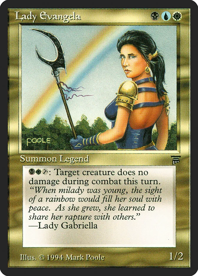 1994 Legends Lady Evangela rare #240 unlisted card image