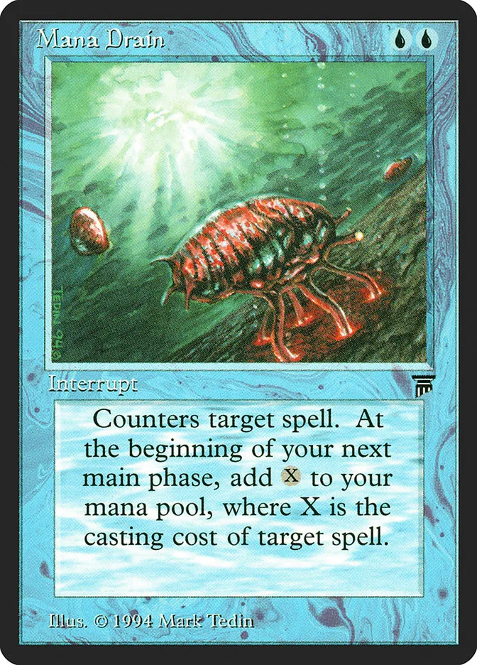 1994 Legends Mana Drain uncommon #65 unlisted card image