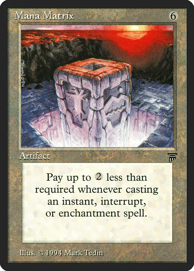1994 Legends Mana Matrix rare #285 unlisted card image