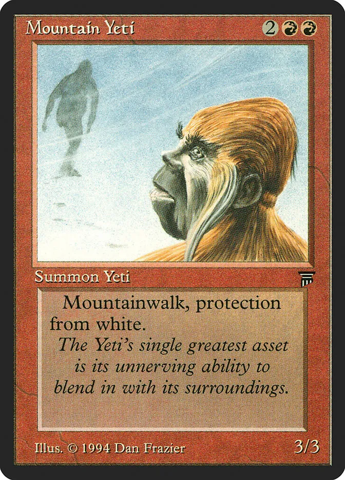 1994 Legends Mountain Yeti uncommon #159 unlisted card image
