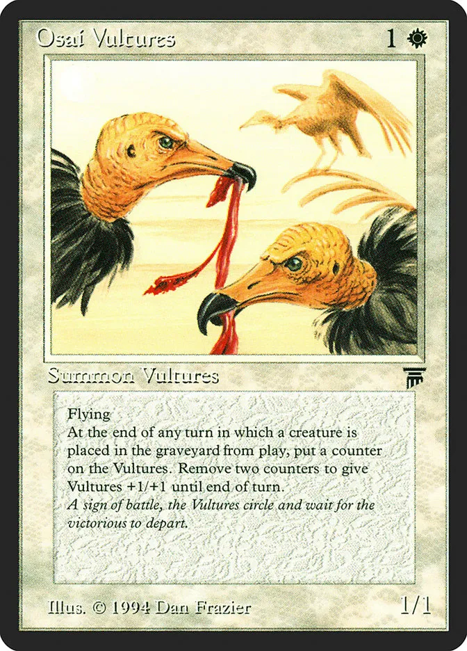 1994 Legends Osai Vultures common #29 unlisted card image