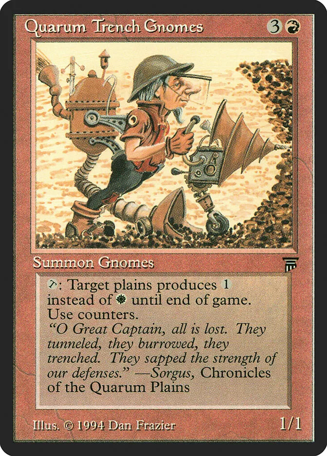 1994 Legends Quarum Trench Gnomes rare #162 unlisted card image