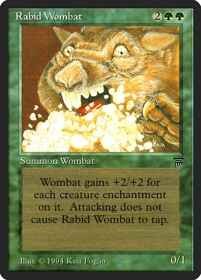 1994 Legends Rabid Wombat uncommon #198 unlisted card image