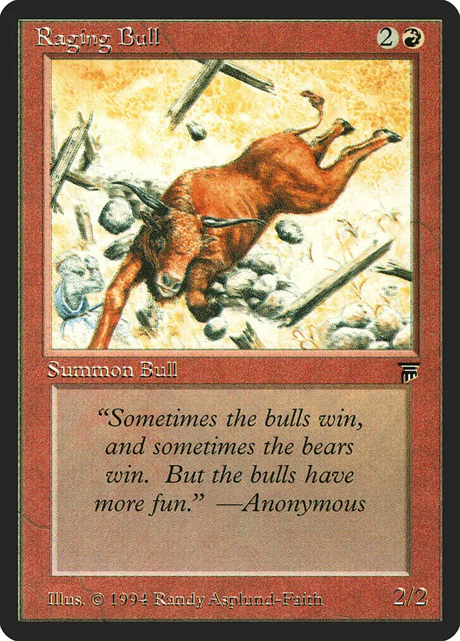 1994 Legends Raging Bull common #163 unlisted card image